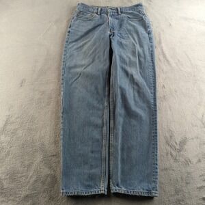 Levis 550 Jeans Mens 33x34 Blue Light Wash Relaxed Straight Denim High Rise